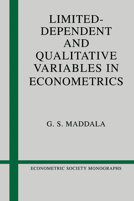 Limited-Dependent and Qualitative Variables in Econometrics