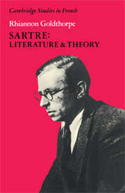 Sartre: Literature and Theory