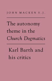 The Autonomy Theme in the Church Dogmatics