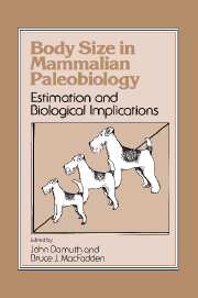 Body Size in Mammalian Paleobiology