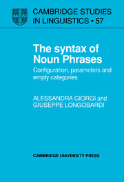 The Syntax of Noun Phrases