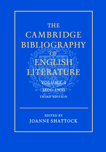 The Cambridge Bibliography of English Literature