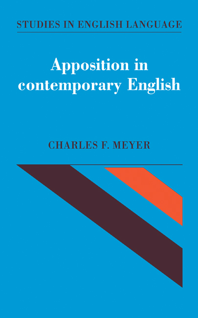 Apposition in Contemporary English