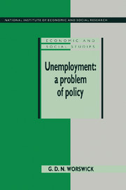 Unemployment: A Problem of Policy