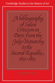 A Bibliography of Salon Criticism in Paris from the July Monarchy to the Second Republic, 1831–1851