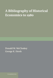 A Bibliography of Historical Economics to 1980
