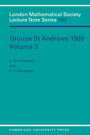 Groups St Andrews 1989