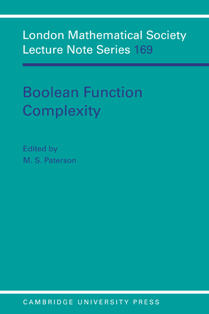 Boolean Function Complexity