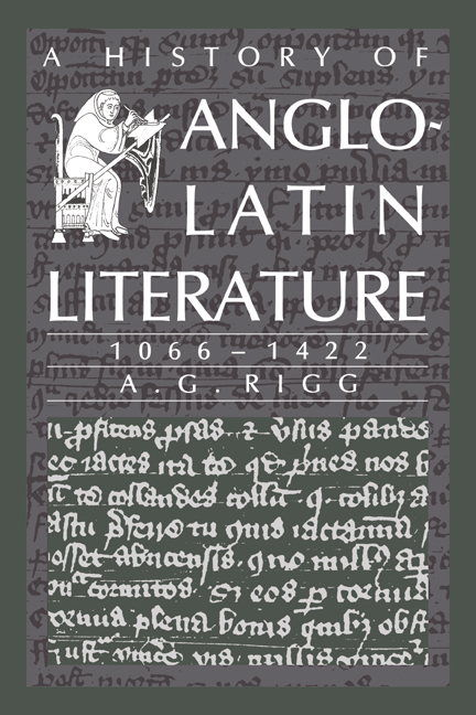 A History of Anglo-Latin Literature, 1066–1422