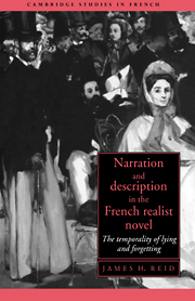 Narration and Description in the French Realist Novel