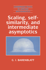 Scaling, Self-similarity, and Intermediate Asymptotics