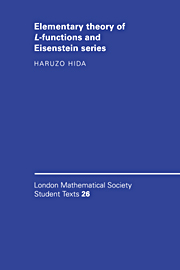 Elementary Theory of L-functions and Eisenstein Series