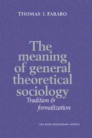 The Meaning of General Theoretical Sociology
