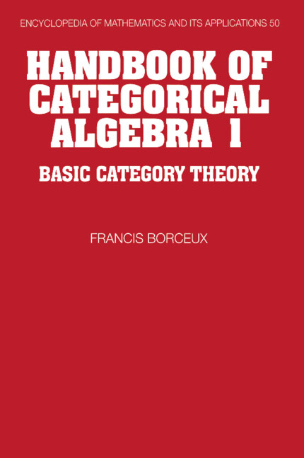 Handbook of Categorical Algebra
