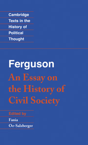 Ferguson: An Essay on the History of Civil Society