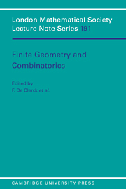 Finite Geometries and Combinatorics