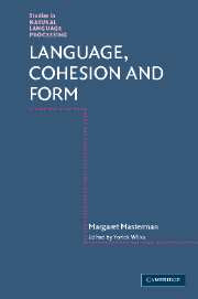 Language, Cohesion and Form