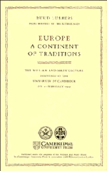 Europe, a Continent of Traditions