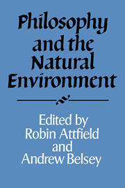 Philosophy and the Natural Environment