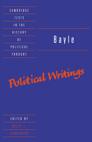 Bayle: Political Writings