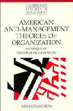 American Anti-Management Theories of Organization