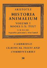 Aristotle: 'Historia Animalium'