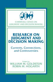 Research on Judgment and Decision Making