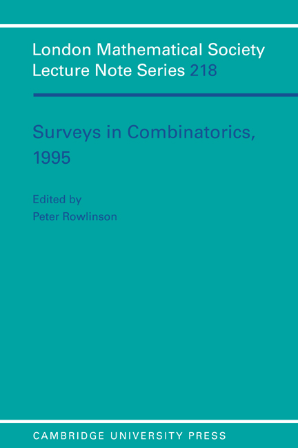Surveys in Combinatorics, 1995