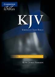 KJV Emerald Text Bible, Black French Morocco Leather, KJ533:T