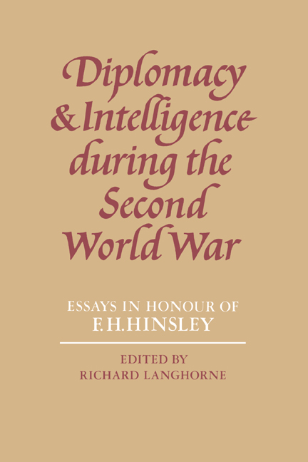 Diplomacy And Intelligence During The Second World War