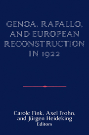 Genoa, Rapallo, and European Reconstruction in 1922