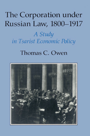 The Corporation under Russian Law, 1800–1917