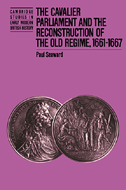 The Cavalier Parliament and the Reconstruction of the Old Regime, 1661–1667