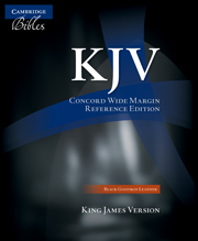 KJV Concord Wide Margin Reference Bible, Black Edge-lined Goatskin Leather, KJ766:XME