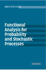 Functional Analysis for Probability and Stochastic Processes