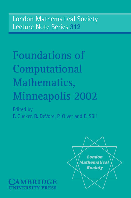 Foundations of Computational Mathematics, Minneapolis 2002