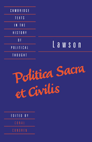 Lawson: Politica sacra et civilis