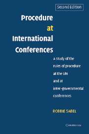 Procedure at International Conferences