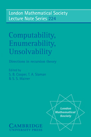 Computability, Enumerability, Unsolvability