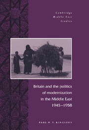 Britain and the Politics of Modernization in the Middle East, 1945–1958