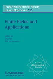 Finite Fields and Applications