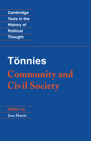 Tönnies: Community and Civil Society