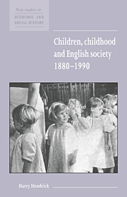 Children, Childhood and English Society, 1880–1990