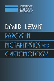 Papers in Metaphysics and Epistemology