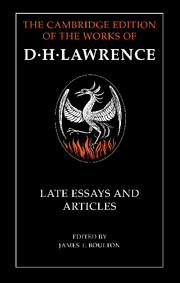 D. H. Lawrence: Late Essays and Articles