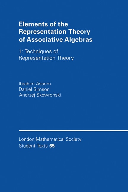 Elements Of The Representation Theory Of Associative Algebras