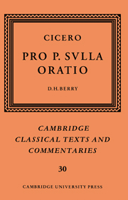 Cicero: Pro P. Sulla oratio