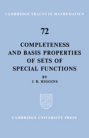 Completeness and Basis Properties of Sets of Special Functions