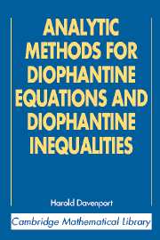 Analytic Methods for Diophantine Equations and Diophantine Inequalities