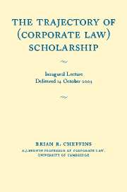 The Trajectory of (Corporate Law) Scholarship